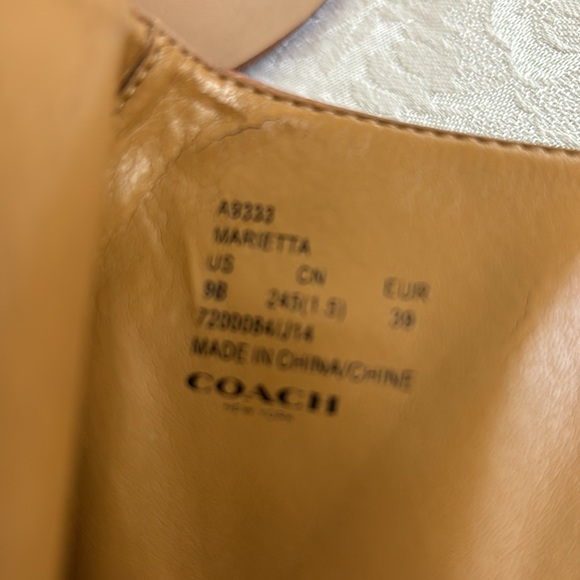 Coach Marietta Burnish Calf Turnlock Booties ginger color - Picture 4 of 9